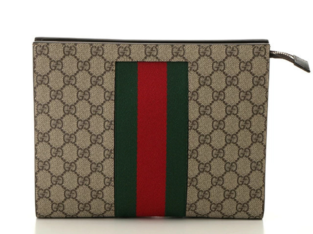 Gucci GG Supreme Webbing Clutch Bag